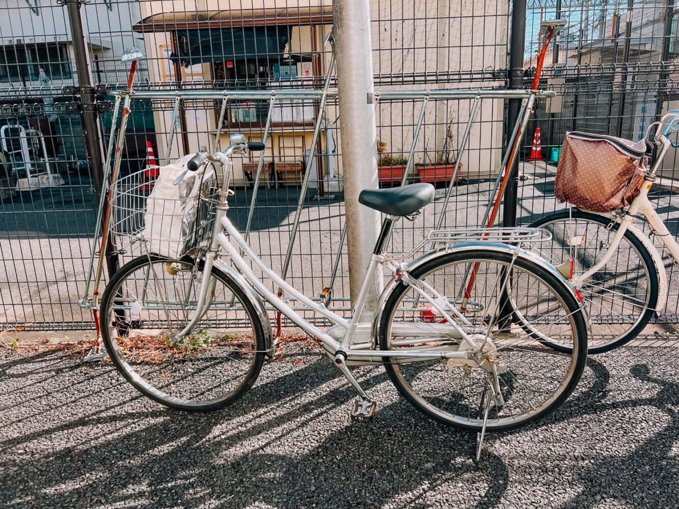 A typical salvaged mamachari Japanese bike.