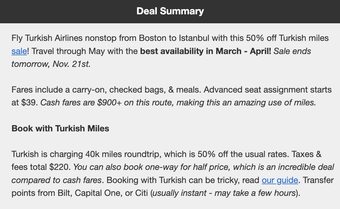 Turkish Airlines booking instructions