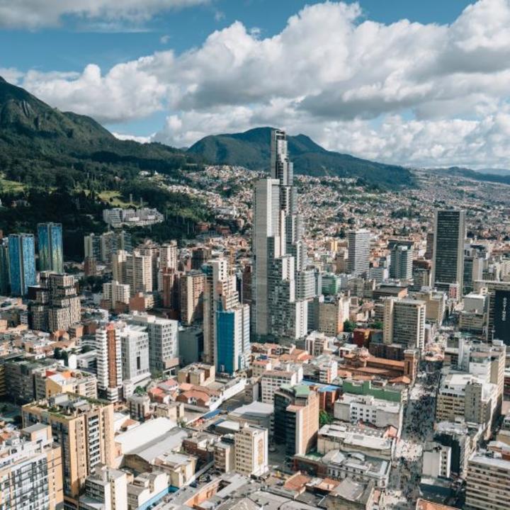 A scenic view of the Bogota skyline