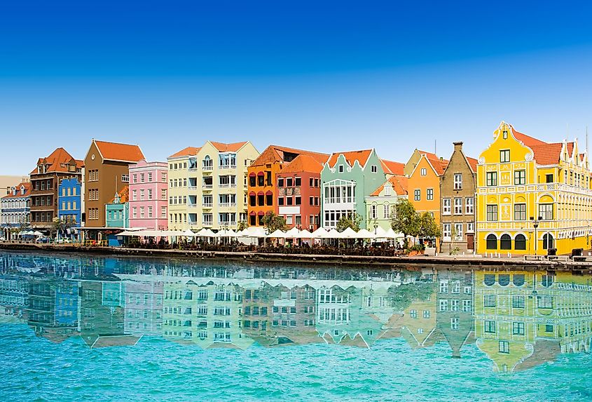 Beautiful embankment of Willemstad, Curacao