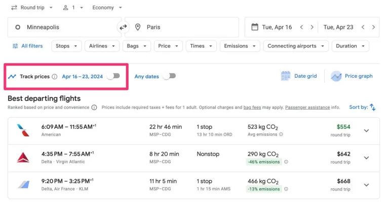 How to Use Google Flights Price Alerts as a Price Tracker