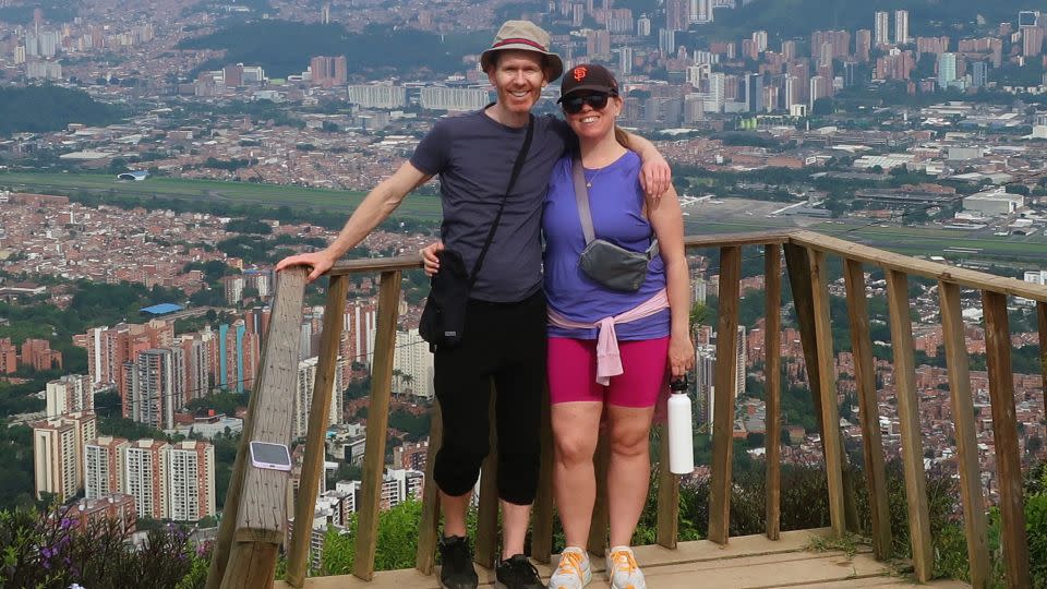 Bennett, pictured with his sister Jen, says he feels much healthier since relocating to Colombia. - Courtesy Jason Bennett