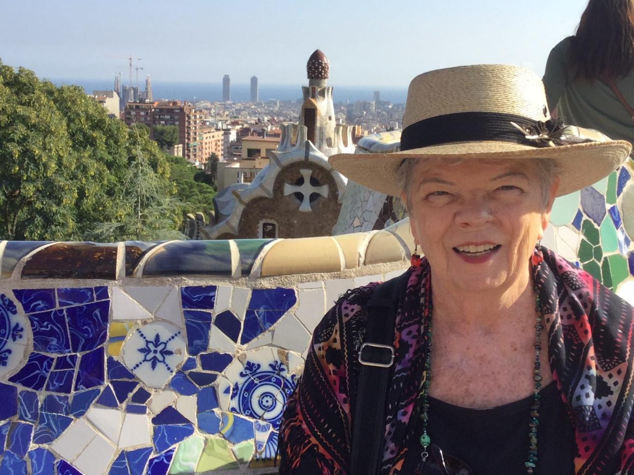 Woman posing for photo in Barcelona