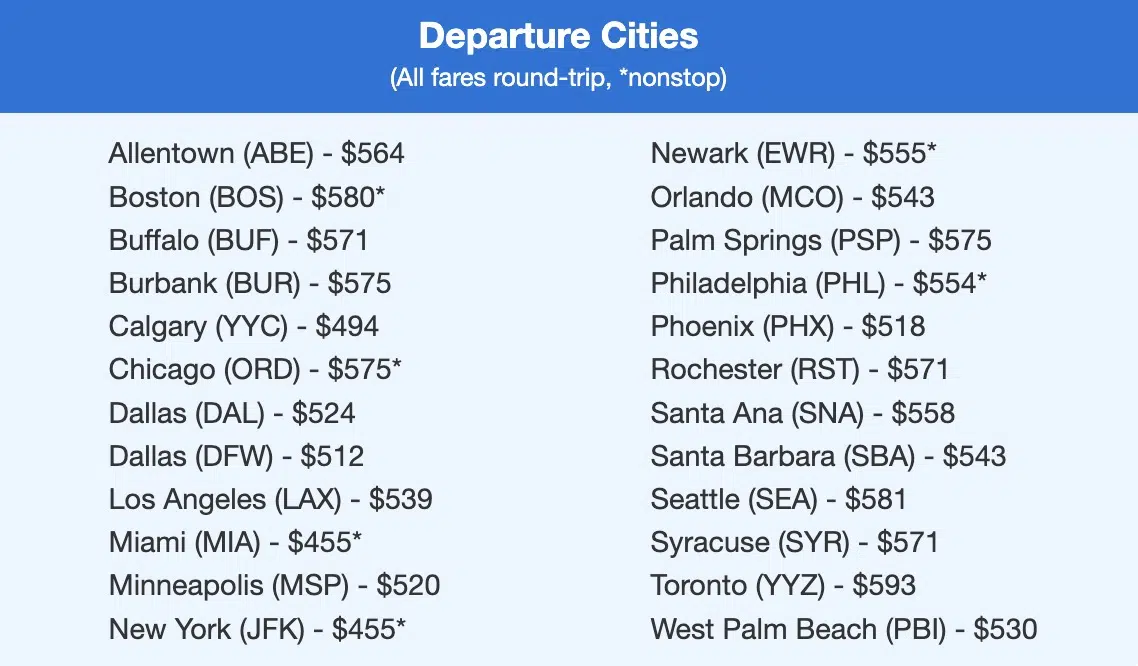 Rome Italy flight deal airfare