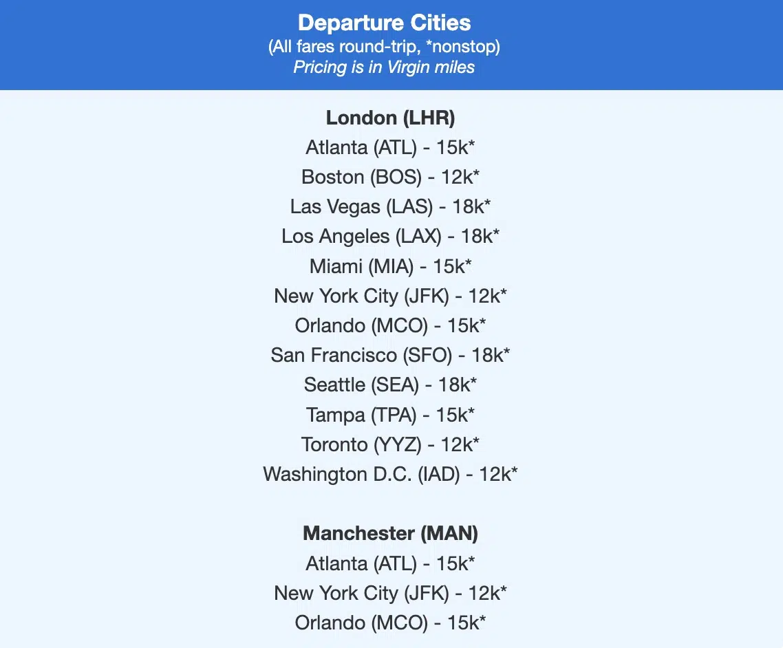 Virgin economy rates to London