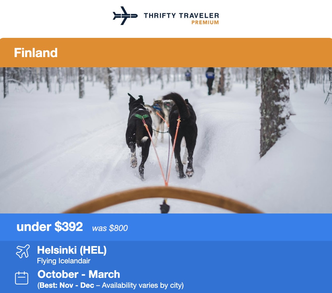 Helsinki flight deal