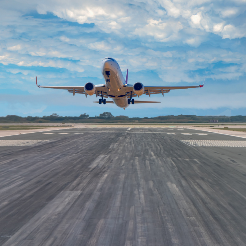 Plane-Takes-Off-From-Airport-Runway