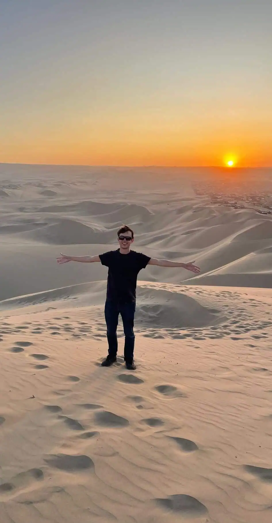 Alex in Huacachina Desert, Peru