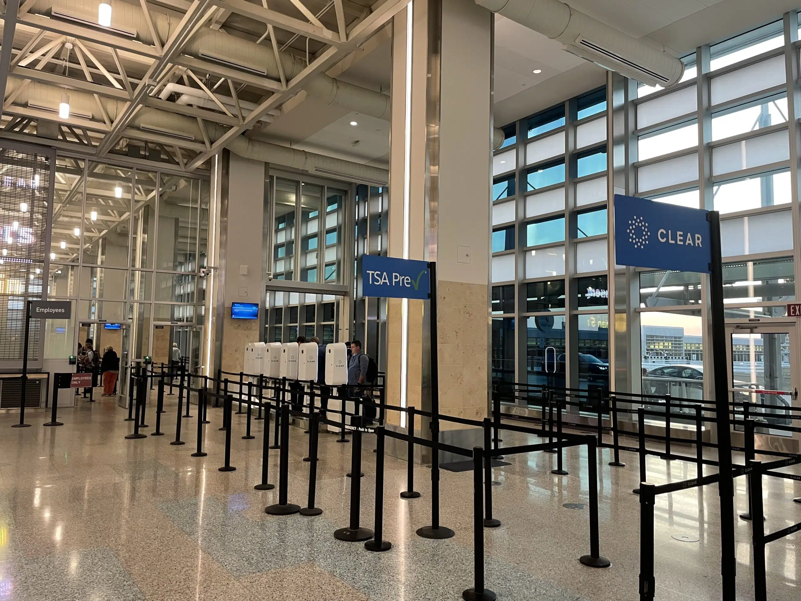 empty airport security line