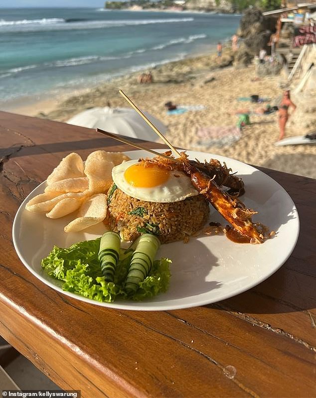 A plate of nasi goreng fried rice with chicken satay sticks is just $3.50 in Australian dollars, while a restaurant meal is typically just $6, for the likes of chicken with vegetables, a curry, a schnitzel or a stir fry