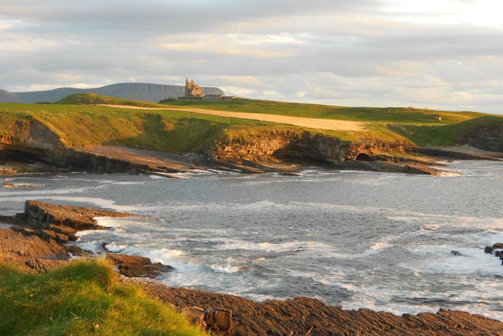 Mullaghmore Head, County Sligo, Ireland ocean view and green land