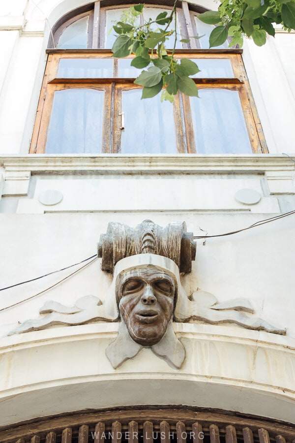 Building details in Poti, Georgia.