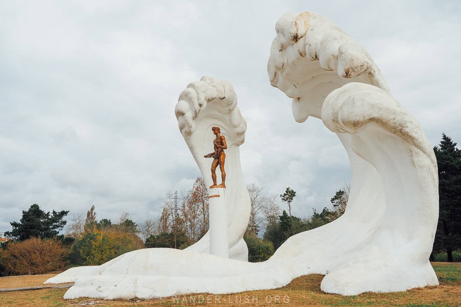 Heroes Monument by Elguja Amashukeli and Vakhtang Davitaya, a WWII memorial in the city of Poti, Georgia.