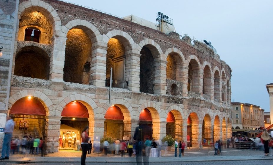 Arena in Verona, opera in Italy in September