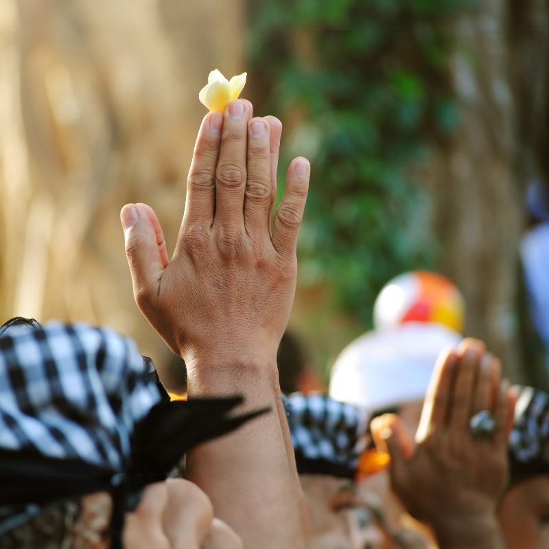 Balinese People Pray In Tradtional Cultural Ceremony In Bali.jpg