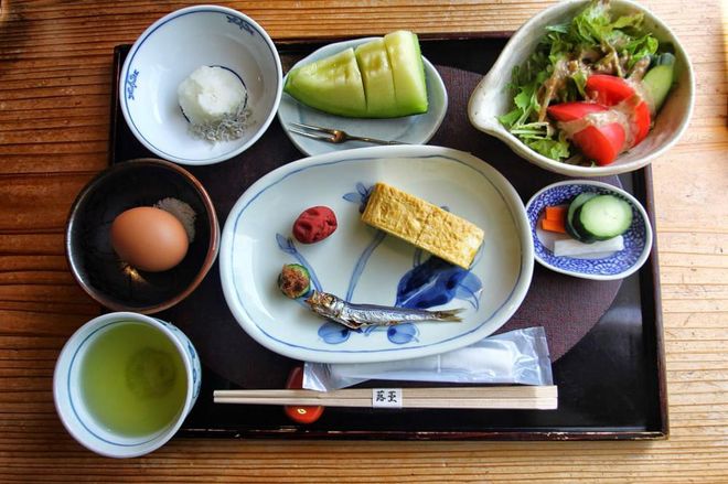 A traditional Japanese breakfast in our accommodation at Fukinoto. (Photo: Karen Tee)