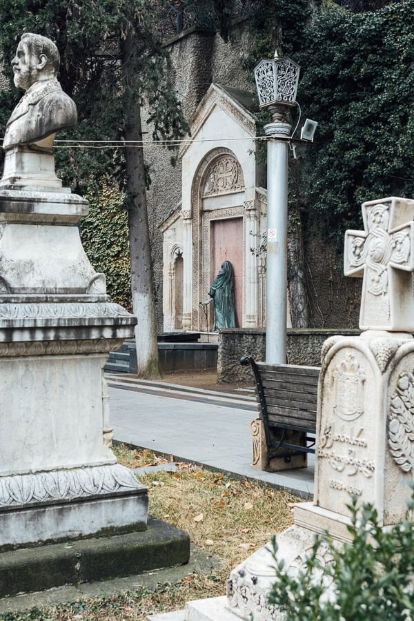 The grave of Ilia Chavchavadze in Mtatsminda Pantheon in Tbilisi.