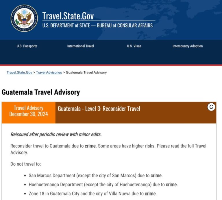 10 Most Important U.S. Travel Advisories Issued In December 2024