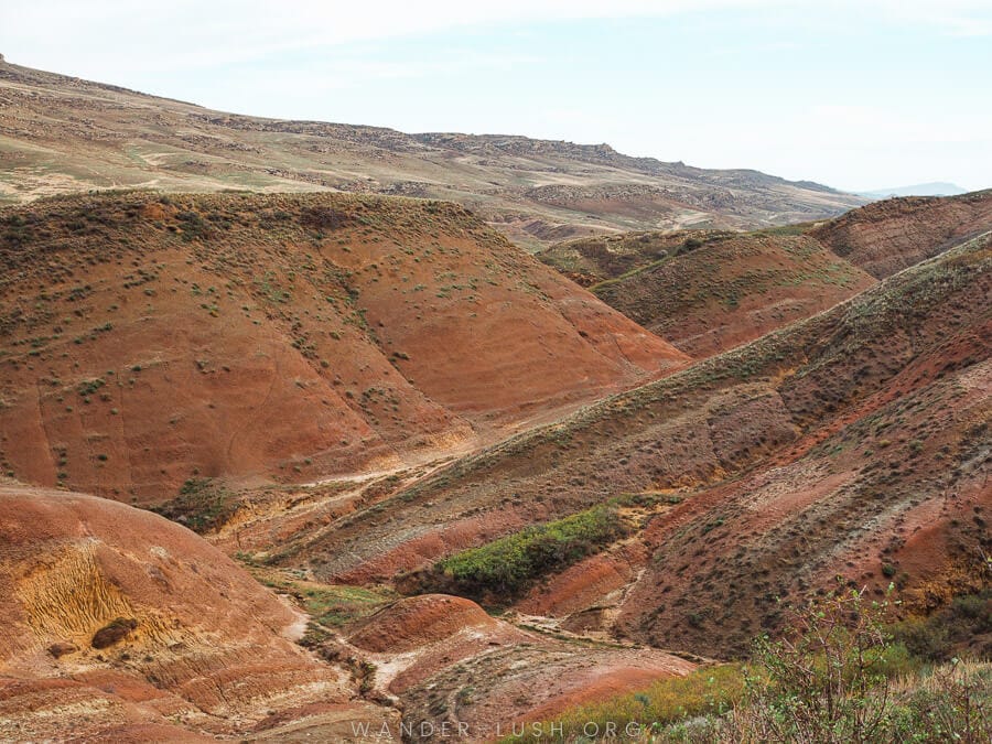 Semi desert rainbow hills in Udabno Georgia.