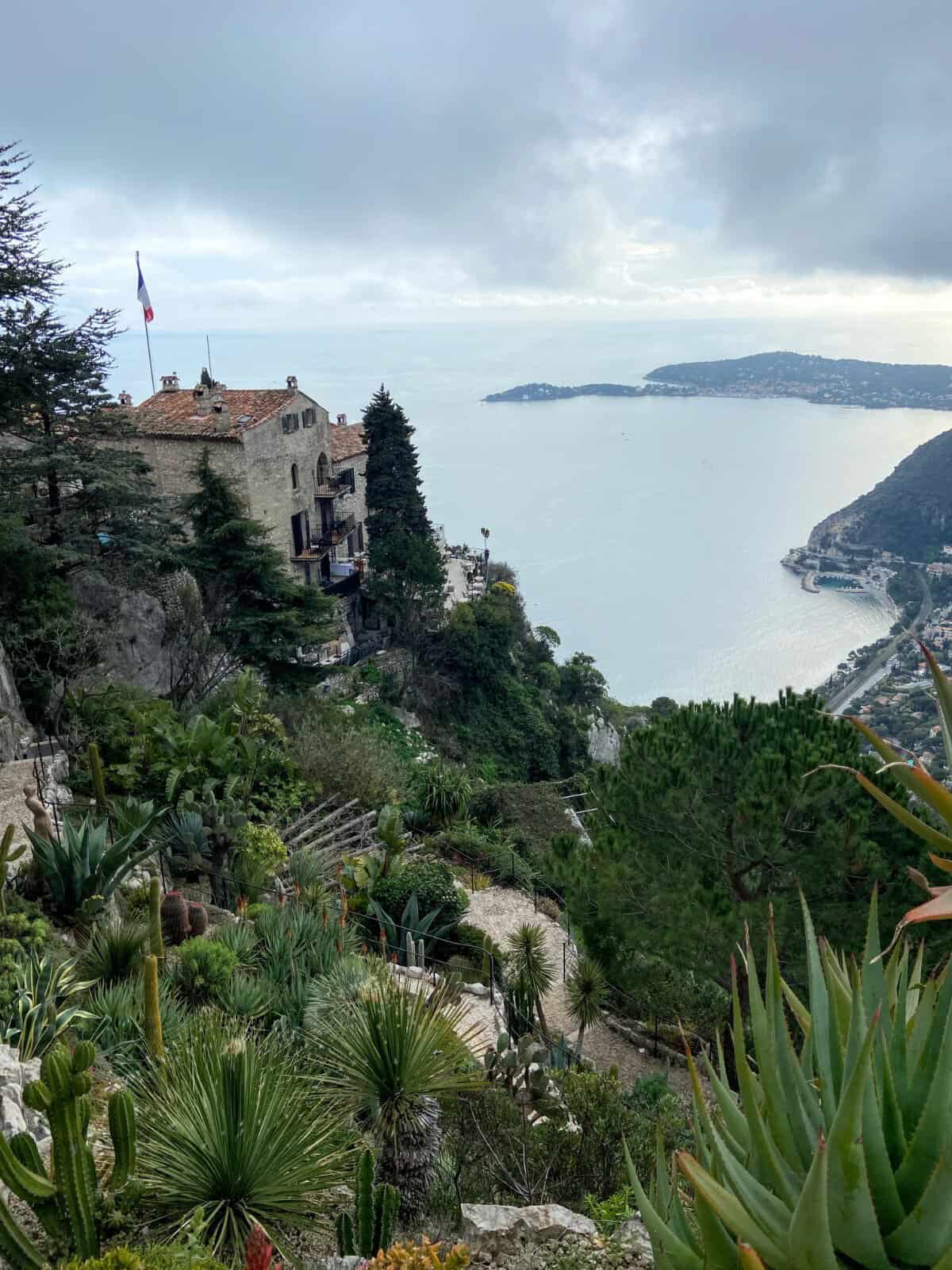 View of Eze and the Exotic Garden on the French Riviera, how to get from Nice to Eze