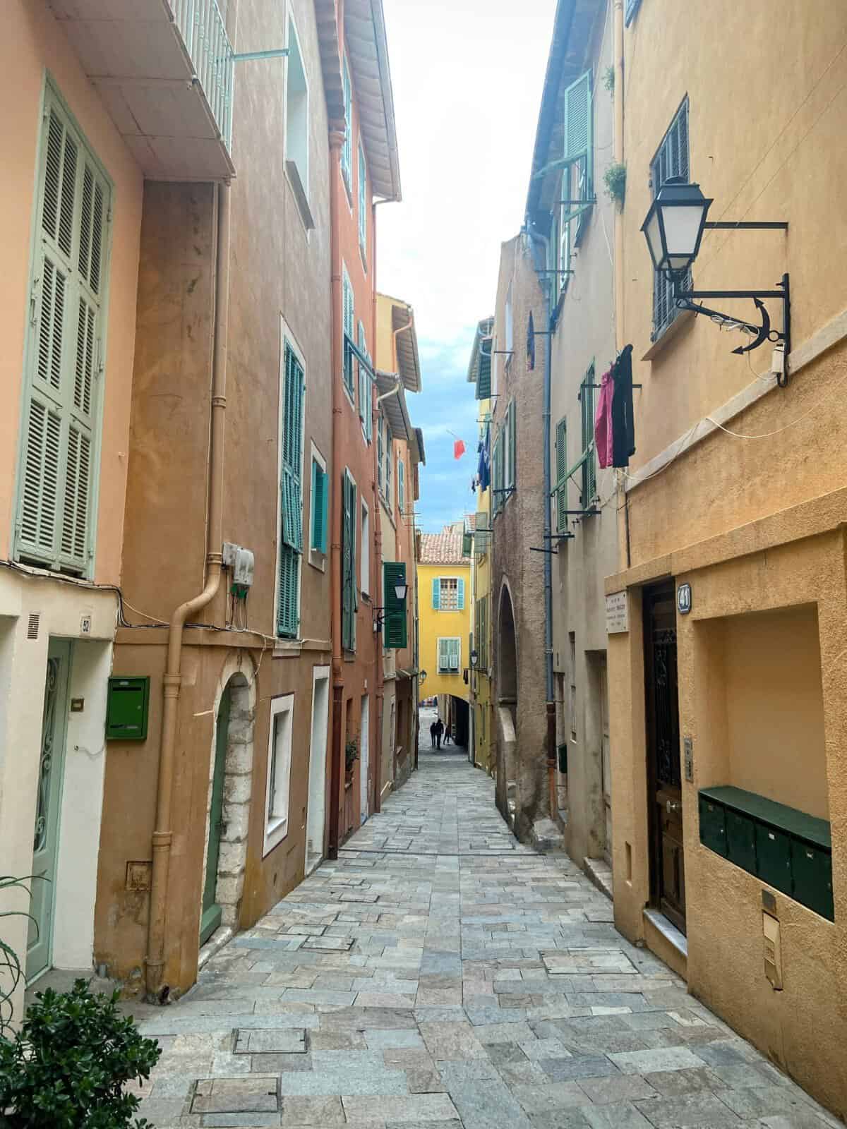 Colourful alleyways of Villefranche-sur-Mer visited on a Nice to Villefranche sur Mer day trip