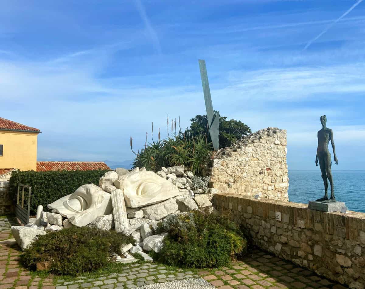 Outdoor sculpture garden at the Musee Picasso Antibes