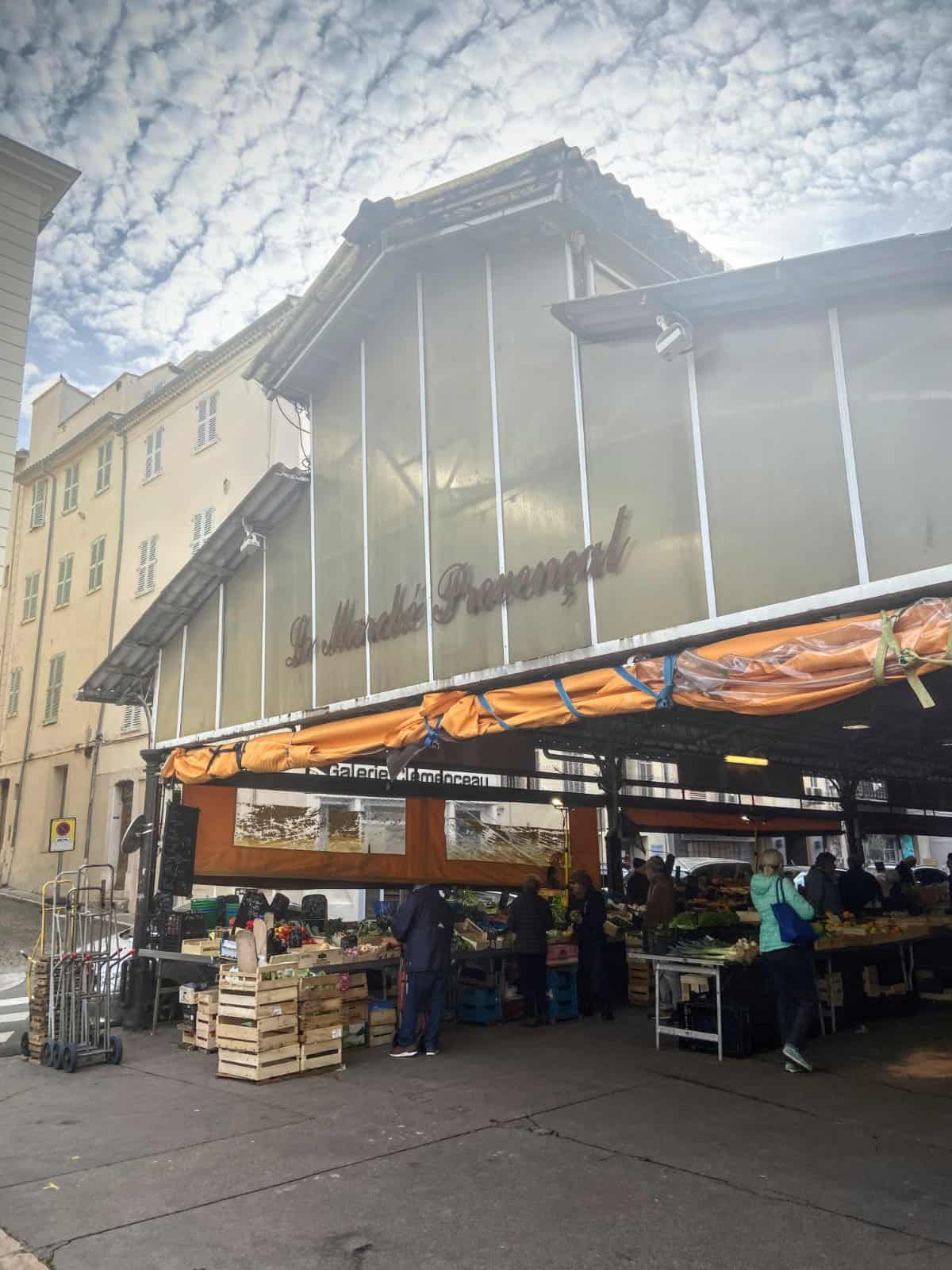 Marche Provencal, covered food market in Antibes, France