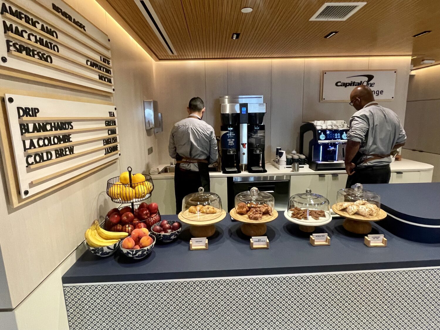 Dulles Capital One Lounge coffee bar