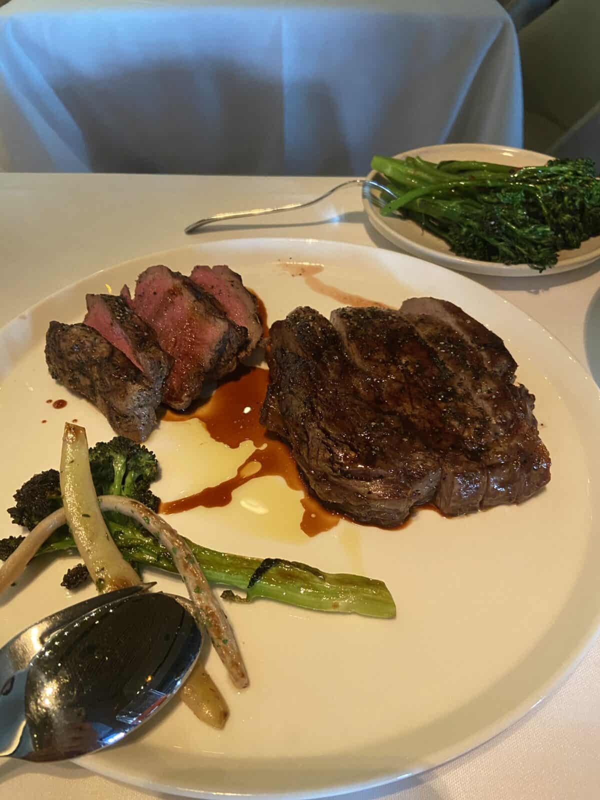 Where to Eat in Yaletown, Vancouver 24 Steak and vegetables on a plate from Elisa in Yaletown
