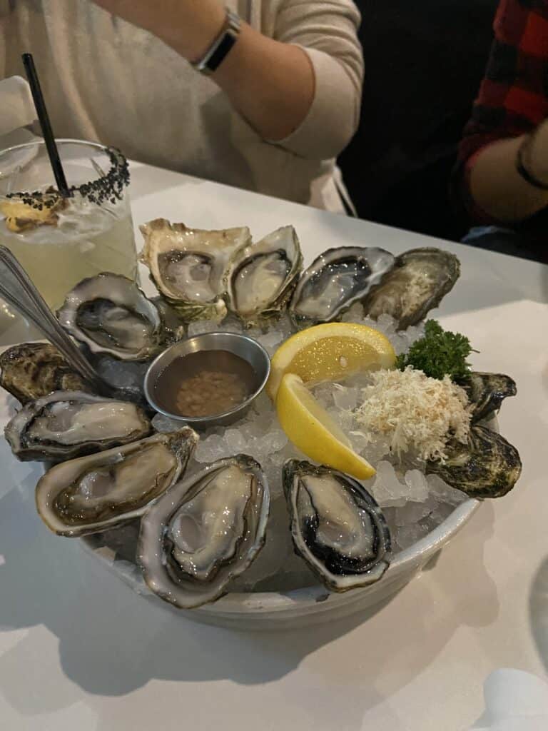 Where to Eat in Yaletown, Vancouver 35 oysters from Fanny Bay Oysters, Yaletown, Vancouver