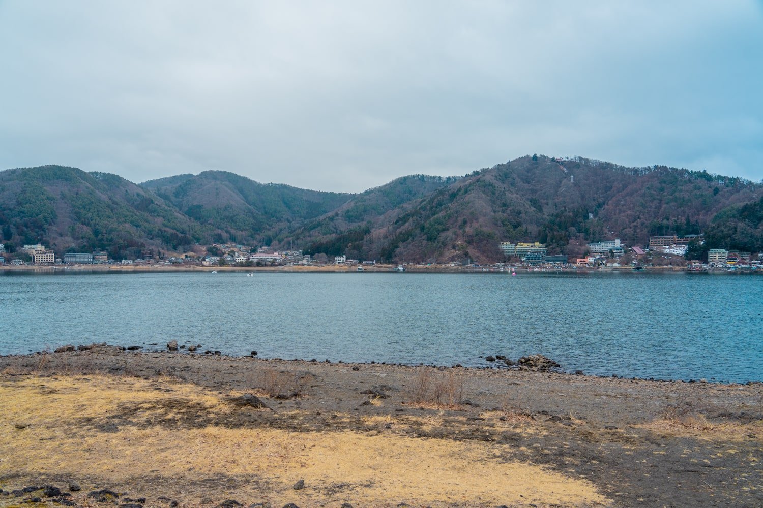 Lake Kawaguchi in Fujikawaguchiko, Japan.