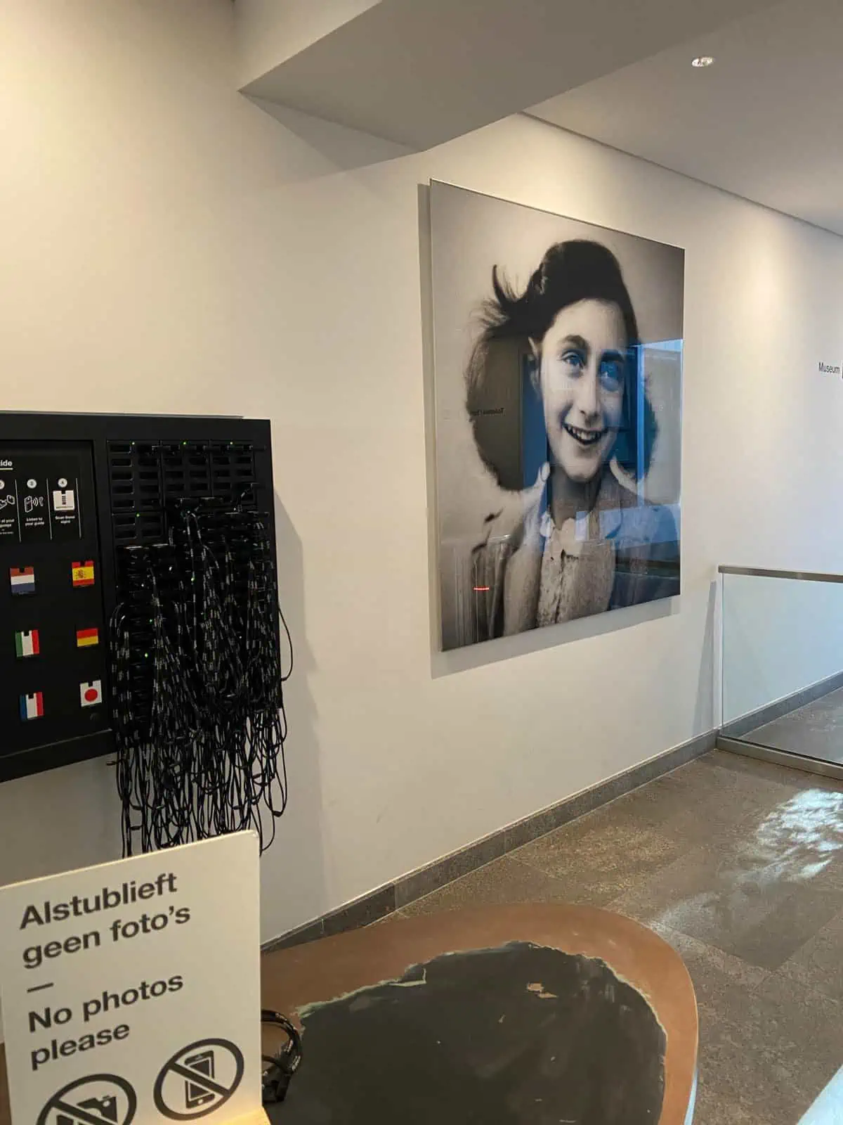 Entrance to the Anne Frank House in Amsterdam where you pick up your audioguide